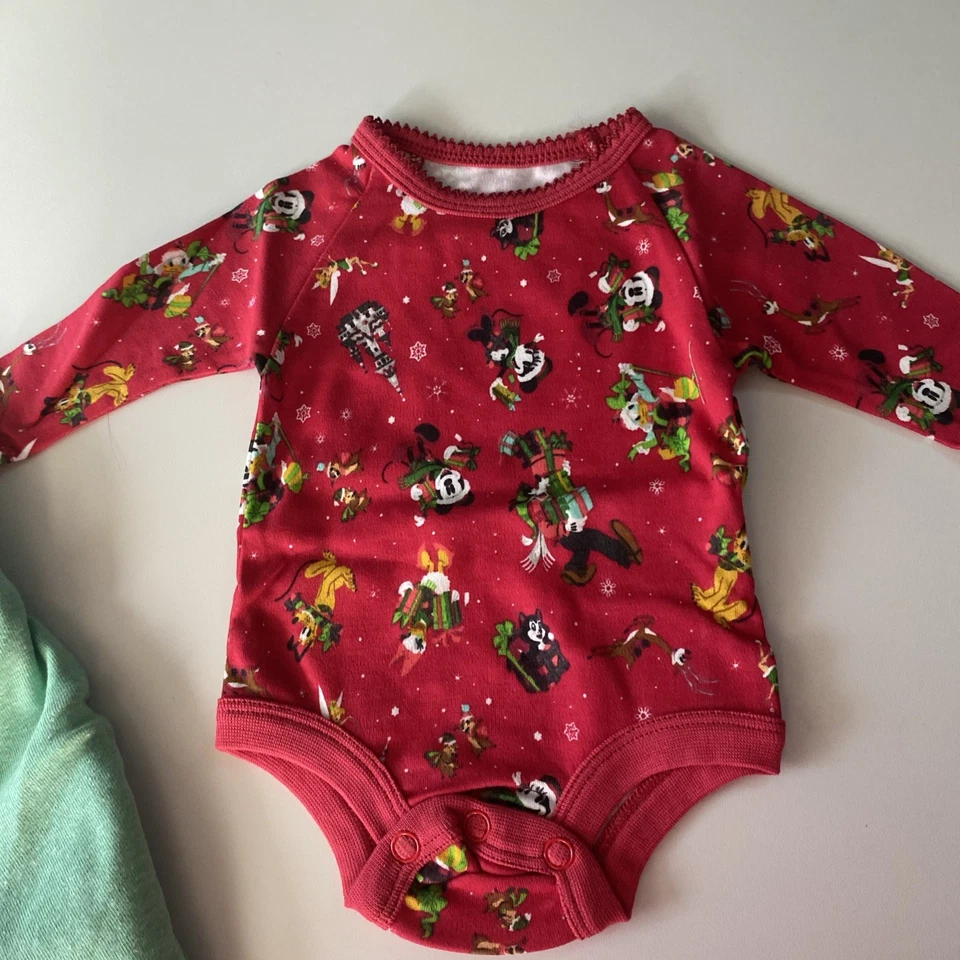 Disney Parques Navidad Bebé Conjunto Minnie Mouse Lazo Diadema 2 Body Recién Nacido Foto 4 de 4