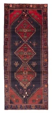 3'7" x 8'10" Vintage Hand-knotted Runner Rug Traditional Oriental Wool Carpet