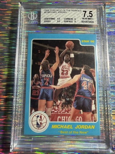 Michael Jordan card from 1986 Star Best of the New Old