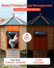 Automatic Chicken Coop Door, Battery Powered Chicken Coop Door with Timer  Man