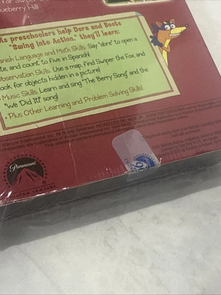 VHS Dora the Explorer Swing Into Action 2001 Children's Educational, Sealed New - Image 3 of 4