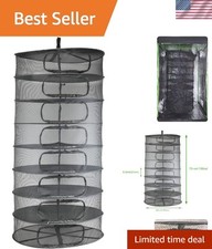 3FT Herb Dry Rack with Zipper Opening Adjustable Support Straps