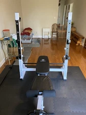 Mercy Olympic Weight Bench Black And White. Great Condition, Pick Up Only