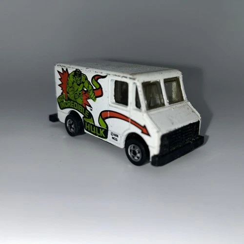 Vintage Hot Wheels The Incredible Hulk White Van Scene Machines 1976 Old Metal
