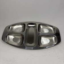 ANTIPASTIERA ALESSI VASSOIO INOX 5 SCOMPARTI VINTAGE ITALY DESIGN MAZZERI #21
