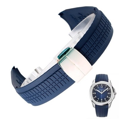 Blaues Kautschukarmband für Aquanaut Patek Philippe 5167-XX Ohne Stift 21mm