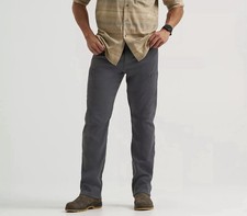 Wrangler Mens Fleece Lined Relaxed Fit Cargo Black Cotton Pants Size 36x34 553 