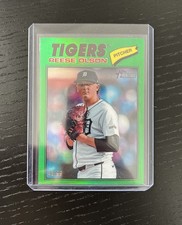 Reese Olson Green Chrome Retractor /99 - 2026 Topps Heritage #71 Detroit Tigers