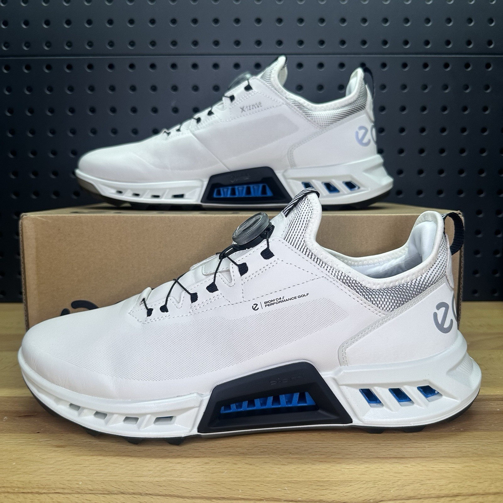 ECCO Biom C4 Boa Gore-Tex GTX Golf Shoe White Black Men's Si