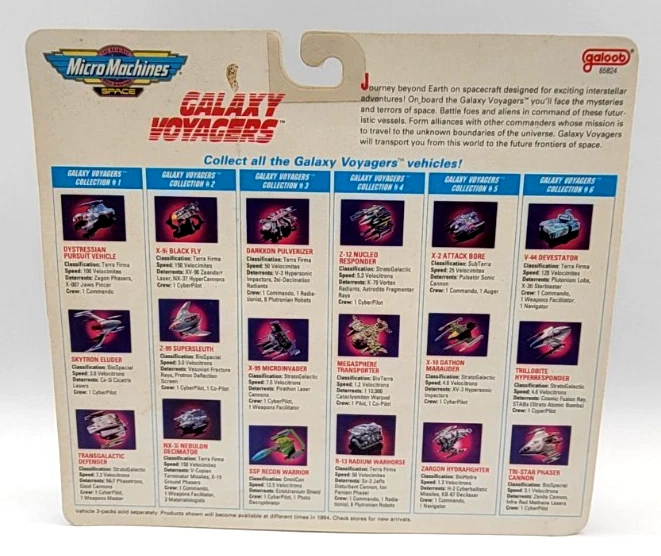 Micro Máquinas SPACE GALAXY VOYAGERS #1 GALAXY VOYAGERS COLLECT 1994 Galoob NUEVO Foto 3 de 3
