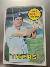 1969 Topps Dick McAuliffe #305 Detroit Tigers EXCELLENT Actual card is scanned