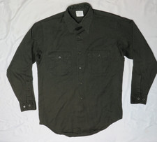 BIG MAC JCPENNEY MENS VINTAGE WORK SHIRT GREEN PENN-PREST ACTUAL MEASUREMENTS