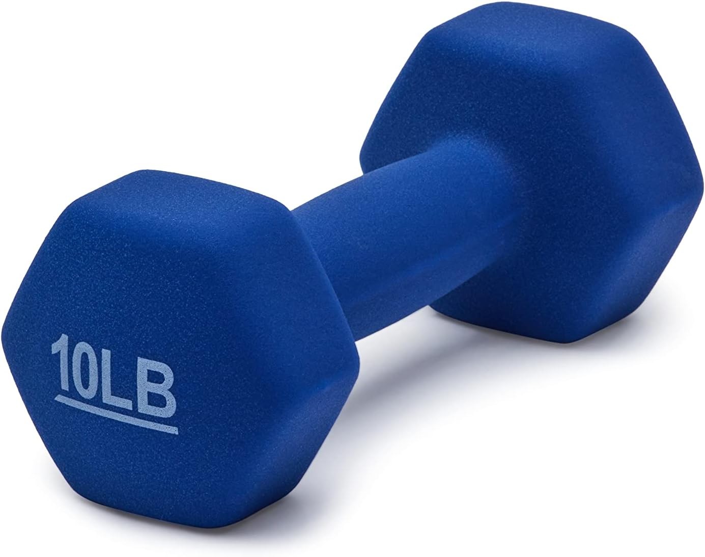 Amazon Basics Neoprene Dumbbell Hand Weights for Exercise 10 pound, Navy Blue 