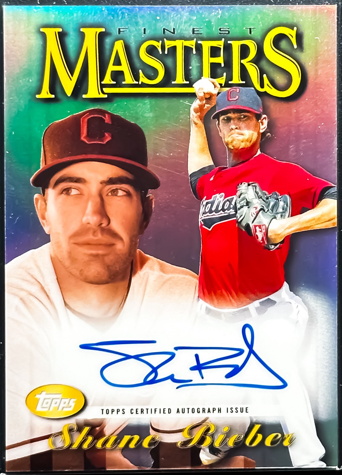 2021 Topps Finest - 1997 Topps Finest Masters Autographs Shane Bieber #97FMA-SB