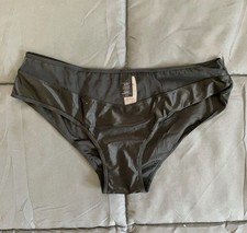 NWT Rare M Victoria  s Secret Black Satin Everyday Perfect Bikini Panties MEDIUM