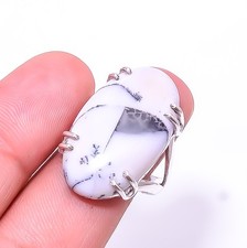 Natural Dendritic Agate - 925 Sterling Silver Ring s.9 R7, Christmas Gift