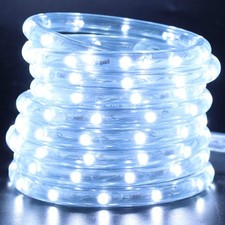 20ft 2-Wire Waterproof LED Rope Light Kit,110V-120V PVC 30 LED/M Tube Lights ...