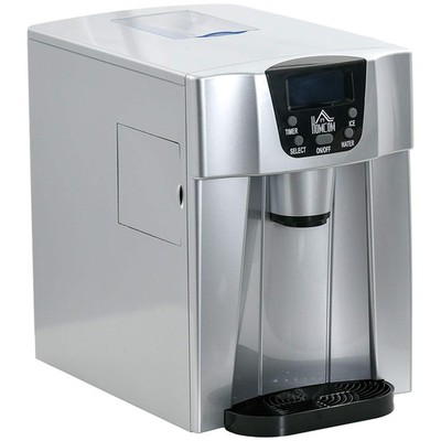 Eismaschine Maschine und Wasserspender, Arbeitsplatte Eiswürfelmaschine für Zuhause mit 3L