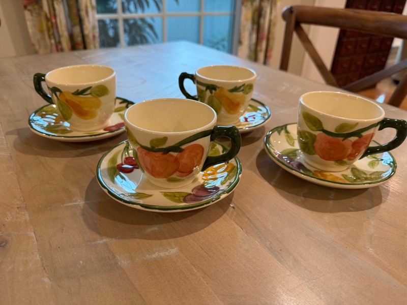 Vintage  Franciscan Dinnerware Fresh Fruit Cup & Saucer Sets - 4 (8 pieces)