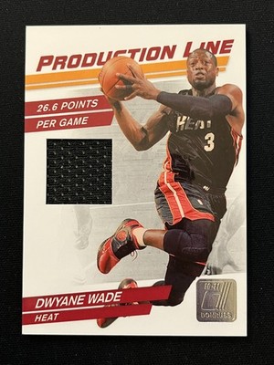 Dwyane Wade 2010-11 Panini Donruss #5 Production Line Jersey Relic SN:312/399