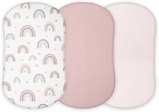 TansyPanda Muslin Halo Bassinet Sheets BassiNest Luxe Swivel Soothing Swivel