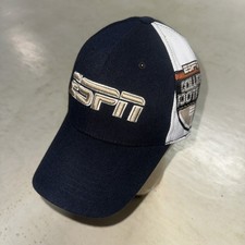 Vintage ESPN Sports College Gameday Black White baseball Hat Cap Football Onefit