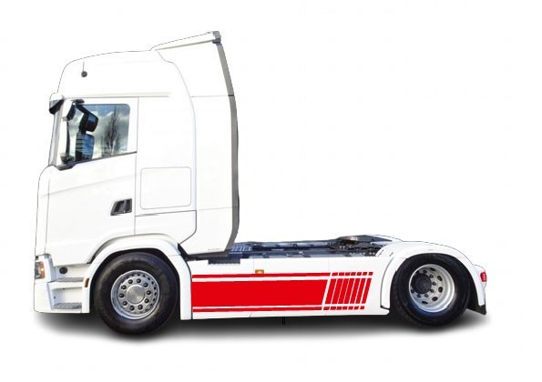 Autocollant décoration camion racing grand format et stickers bandes latérales tuning