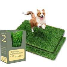 Washable Artificial Grass Dog Potty Pad - Fake Grass Pee Pad, Reusable Indoor...