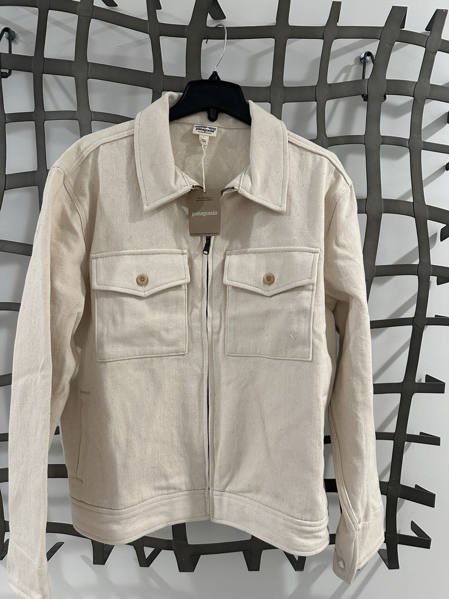 Patagonia Organic Cotton Selvedge Station Jacket Mens L Undyed