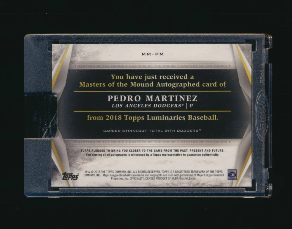 2018 Topps Luminaries Masters of the Mound Pedro Martinez AUTO 05/15 *2194 - Image 2 of 2