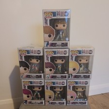 Image of Funko Pop Rocks BTS Complete Set 101–107 Full Army Collection with protectors