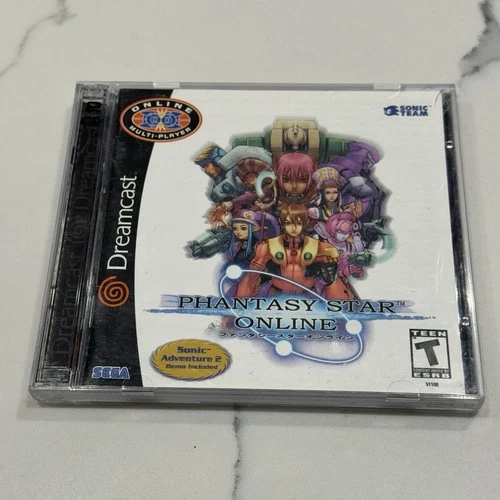 Phantasy Star Online (Dreamcast, 2001) Ggc Disc Complete CIB Manual w/Sonic Demo