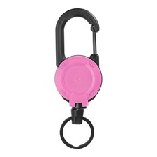 Retractable Keychain, Heavy Duty Retractable ID Badge Holder, Pink