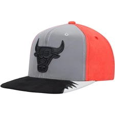 Men's Mitchell & Ness Gray/Red Chicago Bulls Day 5 Snapback Hat
