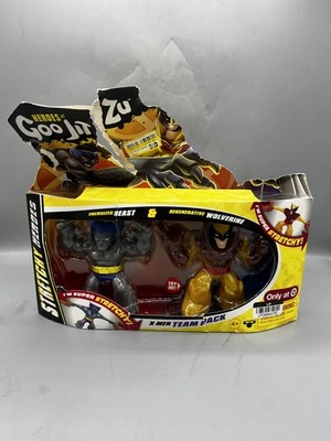 Heroes Of Goo Jit Zu Marvel X Men  97 Wolverine And Beast Target NEW Damaged Box