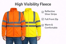 Blackrock Hi Vis Orange Fleece Jacket, Men's & Women's, Durable & Warm Anti-Pill