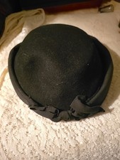 Vintage Henry Pollack Black Wool Hat Glenover 5th Avenue New York