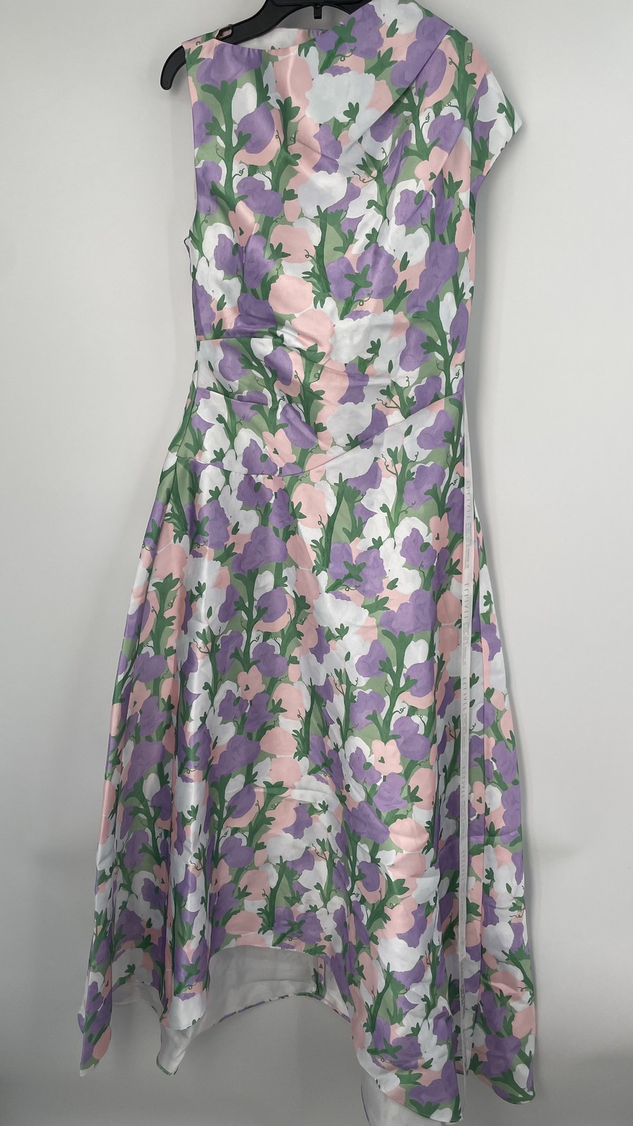 Elliatt Womens Gown Green/Purple Floral Size M Lavina Asymmetrical Pastel Lined
