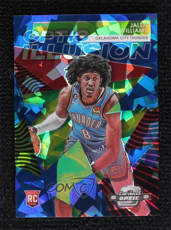 2022 Contenders Optic Illusion Blue Cracked Ice Prizm 11/75 Jalen Williams g9t