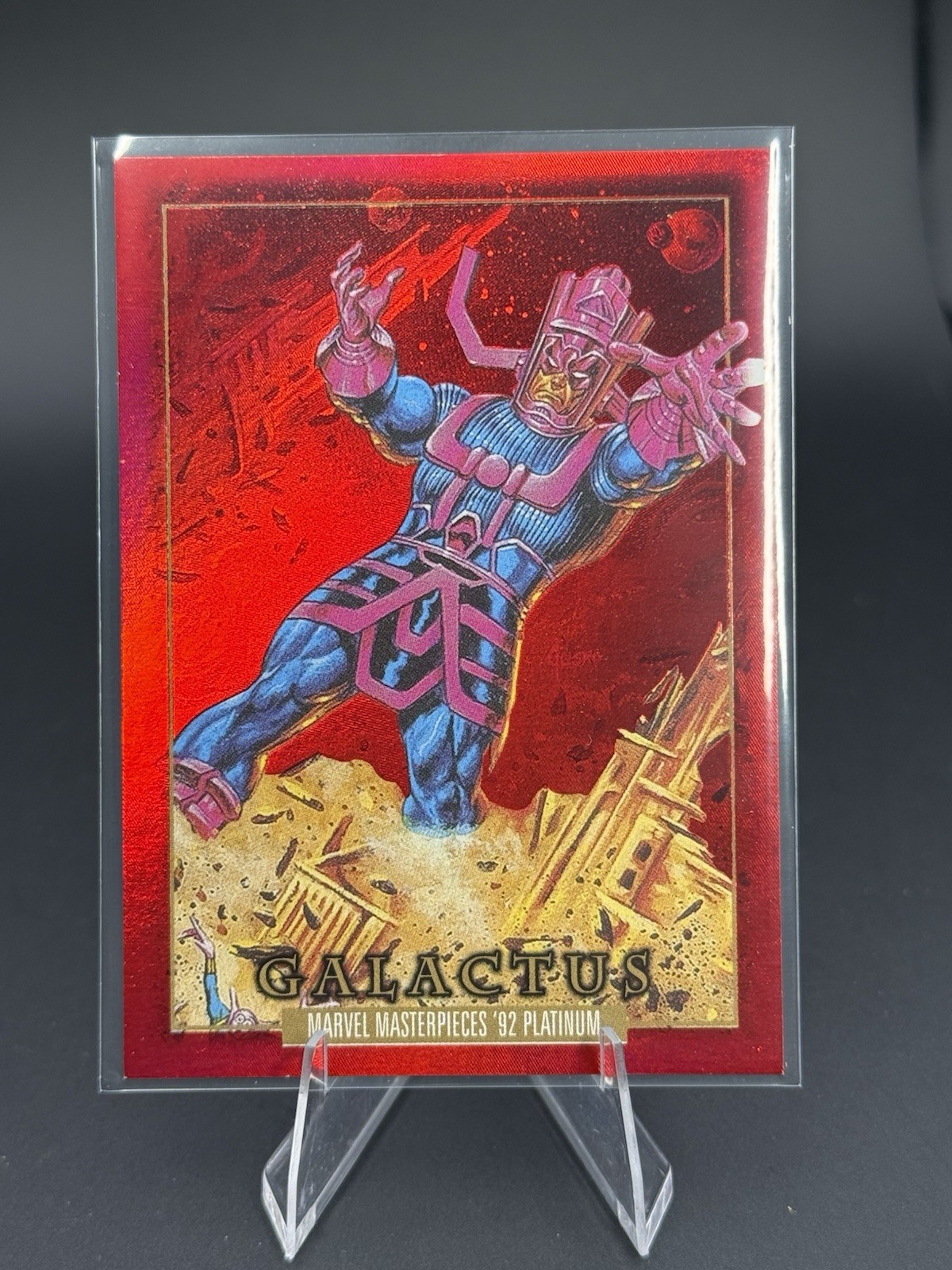 Galactus - 2024 Marvel Masterpieces '92 #30 Precious Metal Gems Red /100