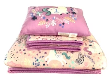 URBAN HABITAT KIDS FULL SIZE 4 PIECE UNICORN COMFORTER SET “ELLA” PINK/PURPLE