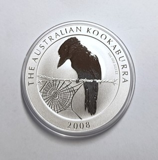 Kookaburra 2008 Silber Australien 1 Dollar Münze 1oz Silbermünze