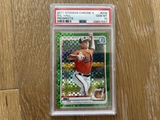 D.L. DL Hall 2020 Bowman Chrome X Green Refractor Rookie #’d 9/31 PSA 10 Mint