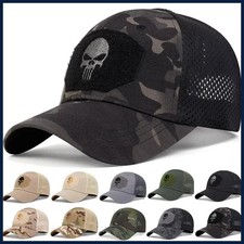 Unisex Skull Embroidered Top with Patch Breathable Baseball Caps Spring and