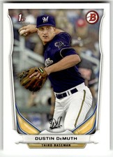 2014 Bowman Draft #DP125 Dustin DeMuth 1st Milwaukee Brewers Baseball