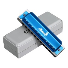 Blues Harmonica For Adults Beginners In C Key - Authentic 10 Hole Ocean Blue