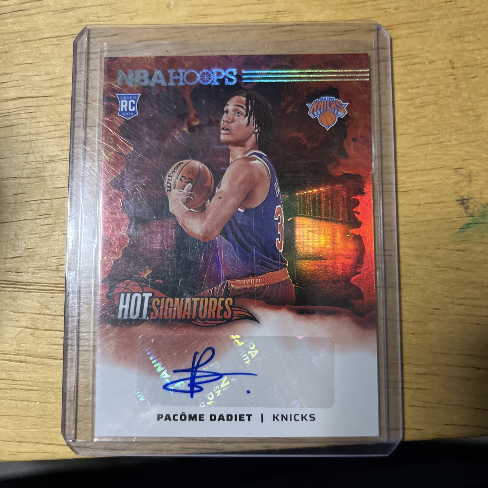 2024-25 Hoops Pacome Dadiet Hot Signatures Rookies Auto #HSR-DAD New York Knicks