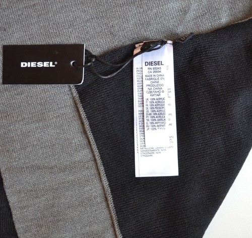 NWT Diesel Bold Text LOGO Knit Hat & Reversible Scarf - Picture 30 of 44