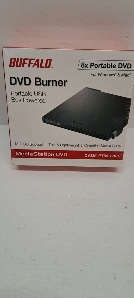 Buffalo MediaStation 8x USB 2.0 Portable DVD Writer with M-Disc DVSM-PT58U2VB - Image 4 of 4