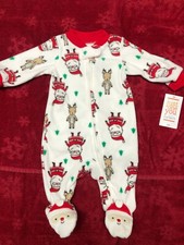 Just One You By Carter s Baby Girl or Boy Santa Christmas Pajamas New W Tags